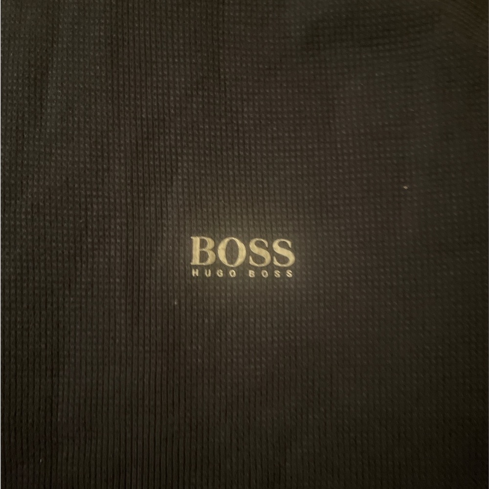 Hugo boss boys long sleeve thermal material shirt with hood